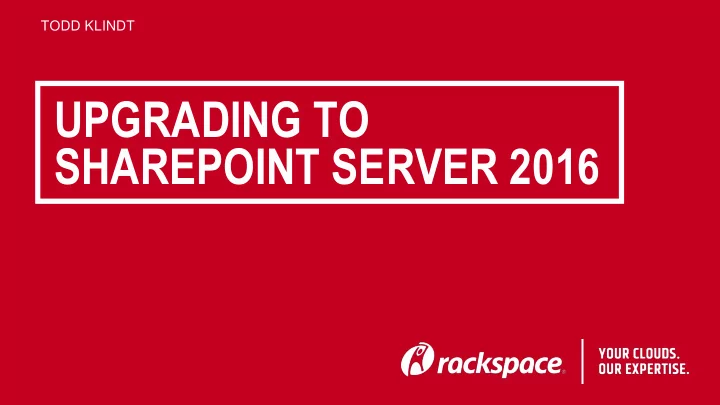 sharepoint server 2016 todd klindt