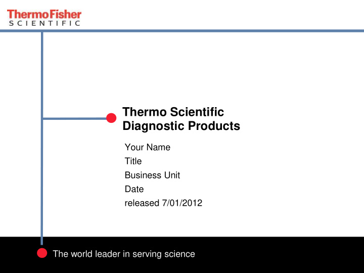 thermo scientific diagnostic products