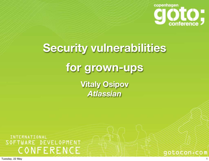 security vulnerabilities for grown ups