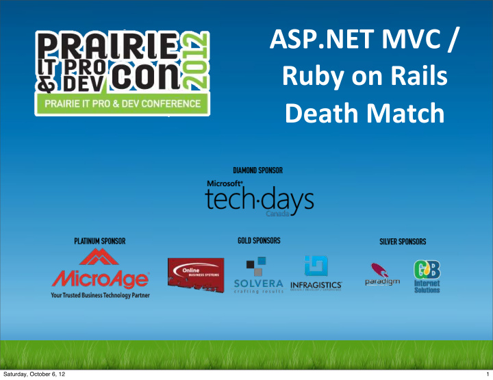 asp net mvc ruby on rails death match