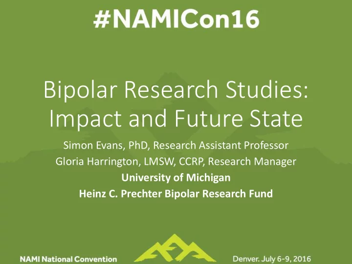 bipolar research studies
