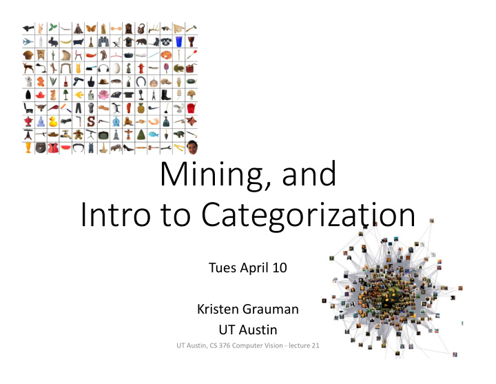 mining and intro to categorization
