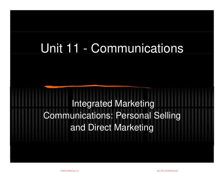 unit 11 communications