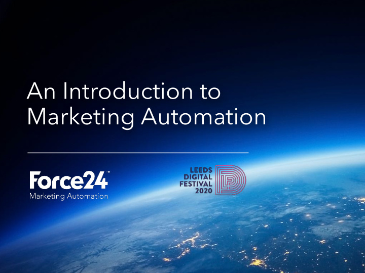 an introduction to marketing automation agenda