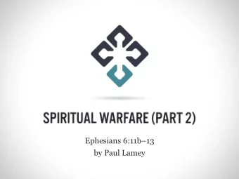 by Paul Lamey  Review:  [It is] reliance on the power and  protection of God, embracing the  Word