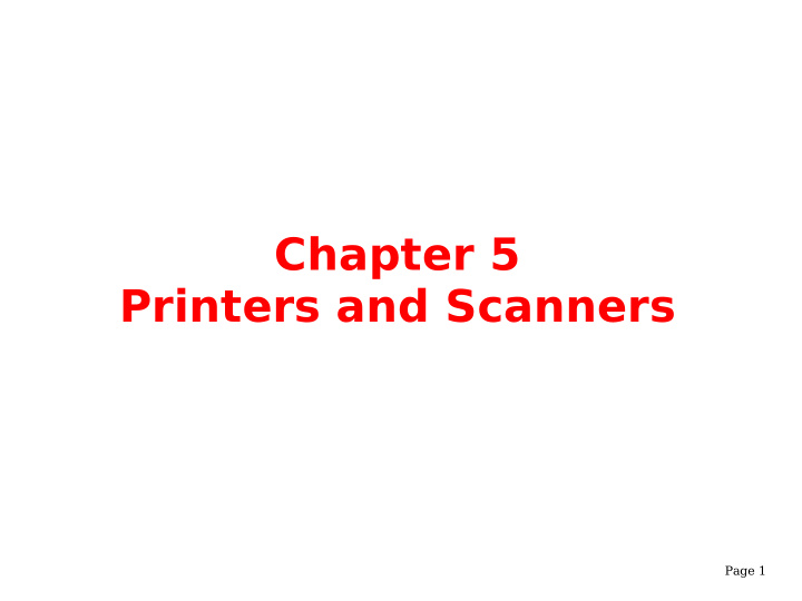 chapter 5 printers and scanners