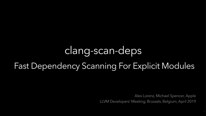 clang scan deps
