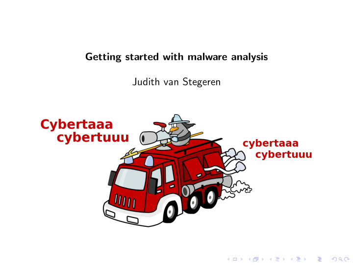 getting started with malware analysis judith van stegeren