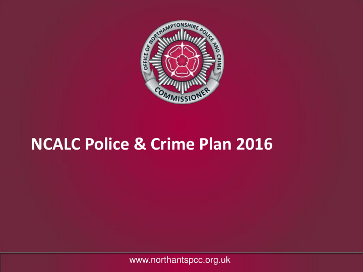 ncalc police crime plan 2016