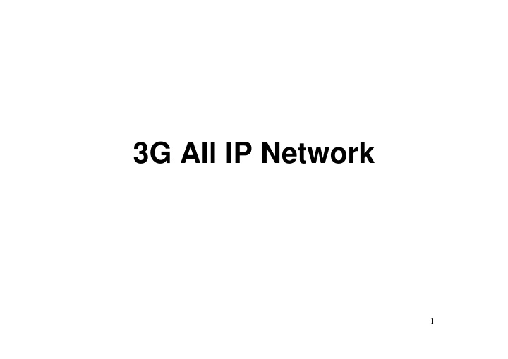 3g all ip network