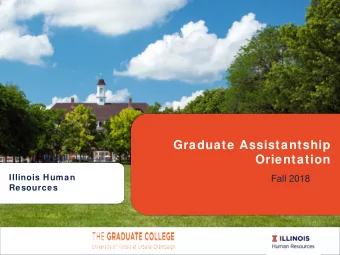 Graduate Assistantship  Orientation  Illinois Human  Fall 2018  Resources
