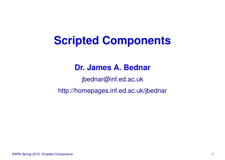 scripted components