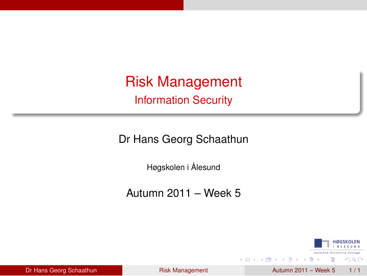 risk management