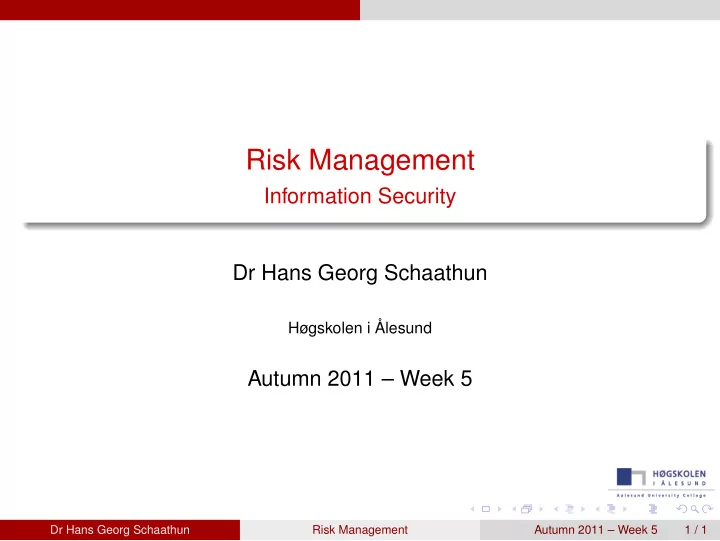 risk management