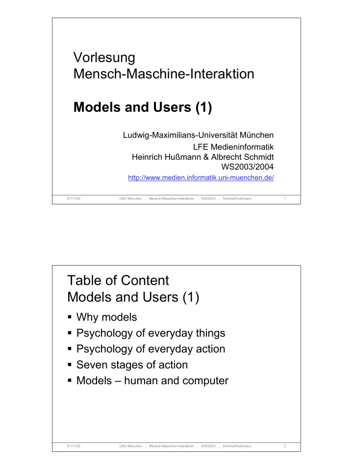 vorlesung mensch maschine interaktion models and users 1