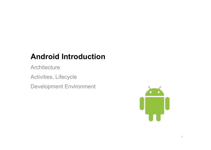 android introduction