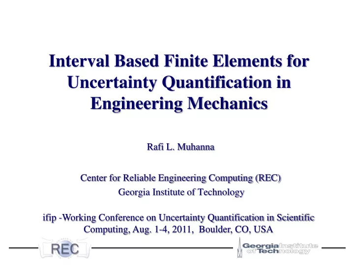 interval based finite elements for