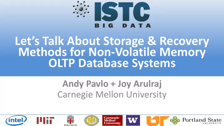let s talk about storage recovery methods for non