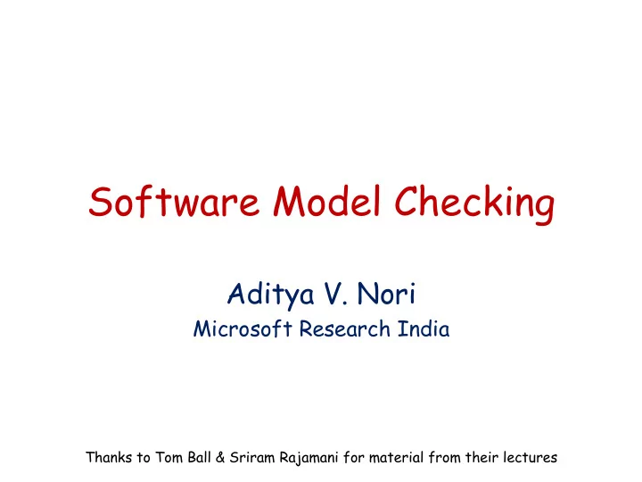 software model checking
