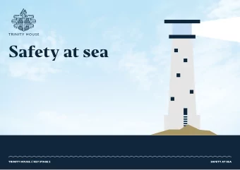 Safety at sea  TRINITY HOUSE // KEY STAGE 2  SAFETY AT SEA Starter  Activity 1  Activity 2