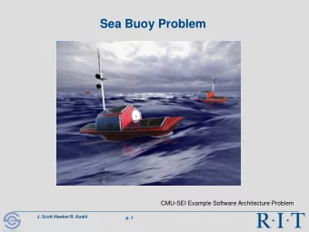Sea Buoy Problem  CMU-SEI Example Software Architecture Problem  J. Scott Hawker/R. Kuehl  p. 1  R
