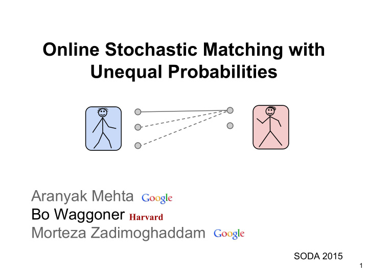 online stochastic matching with unequal probabilities