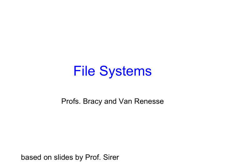 file systems