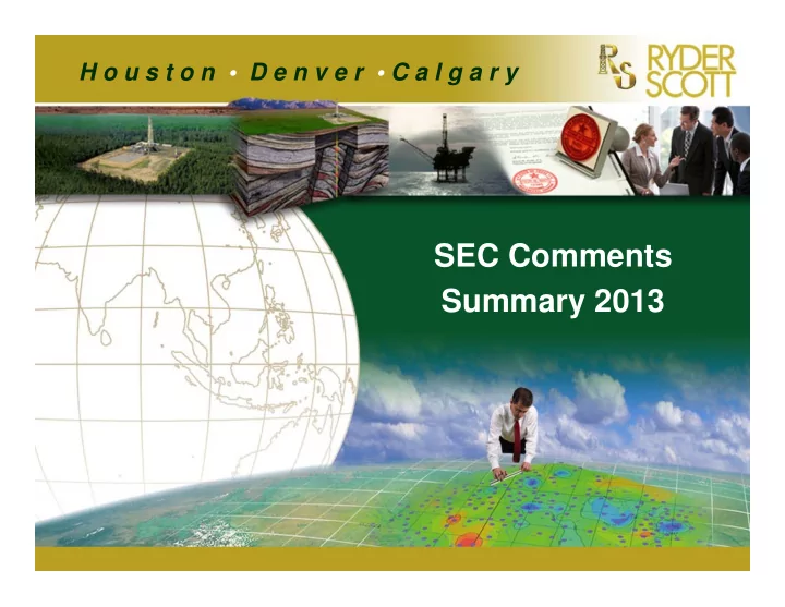sec comments summary 2013 disclaimer