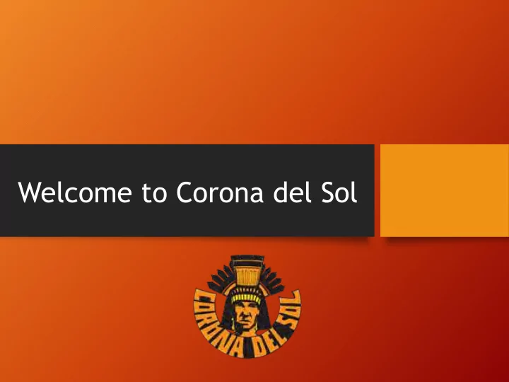 welcome to corona del sol administrative team