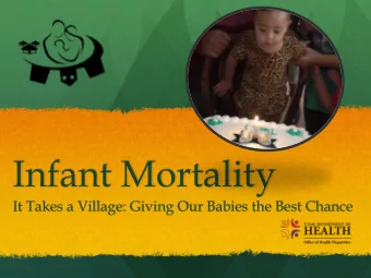 Infant Mortality  It Takes a Village: Giving Our Babies the Best Chance  What is Infant Mortality?