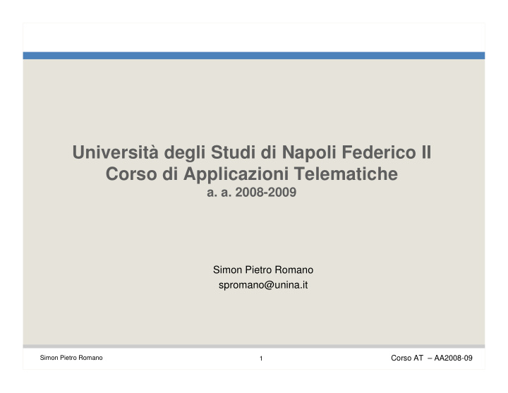 universit degli studi di napoli federico ii corso di