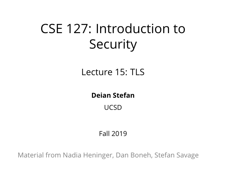 cse 127 introduction to security