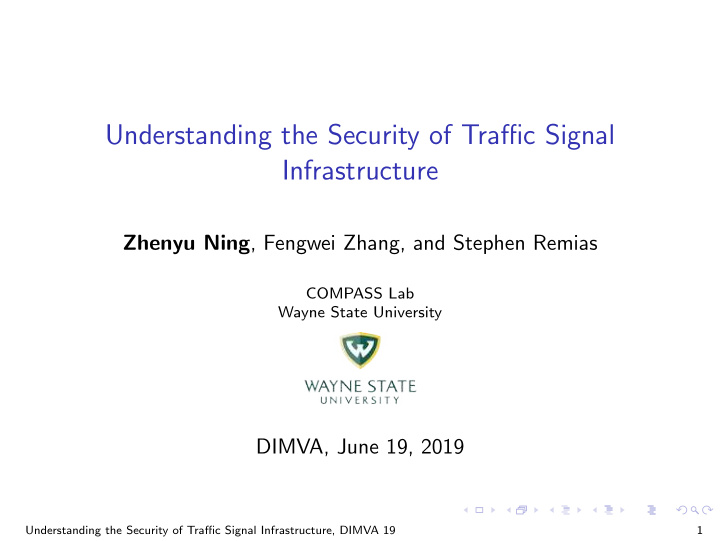 understanding the security of traffic signal