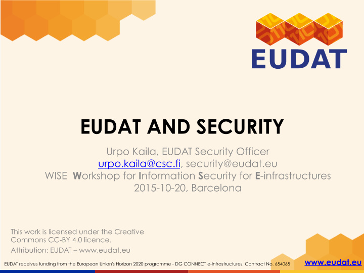 eudat and security