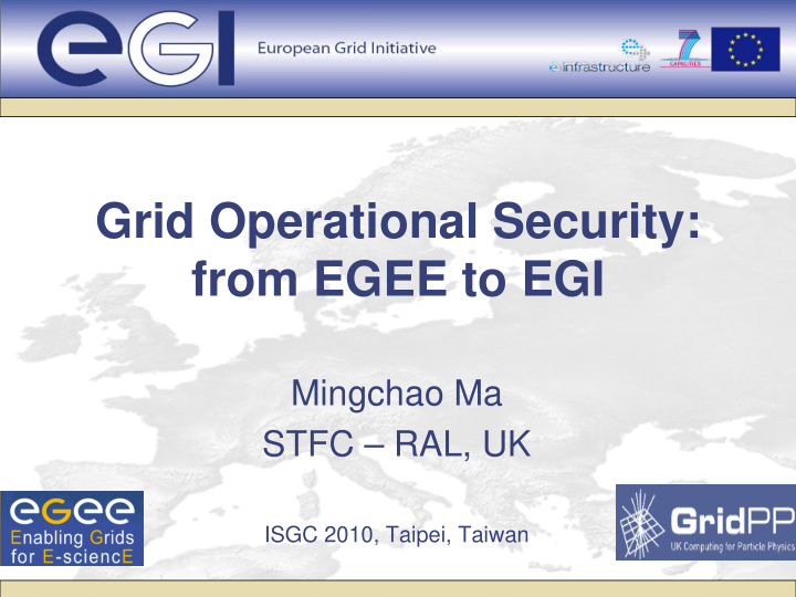 grid operational security from egee to egi
