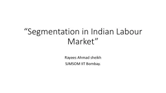 Market  Rayees Ahmad sheikh  SJMSOM IIT Bombay.  Outline  Introduction  Literature Review