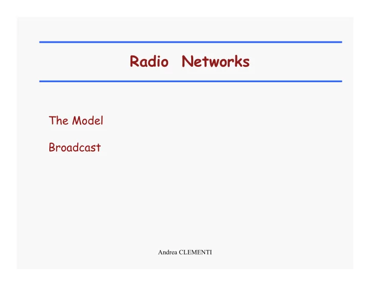 radio networks