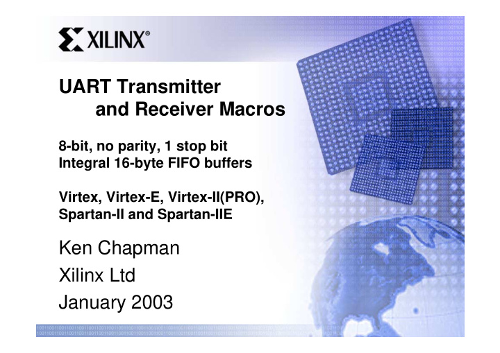 uart transmitter and receiver macros