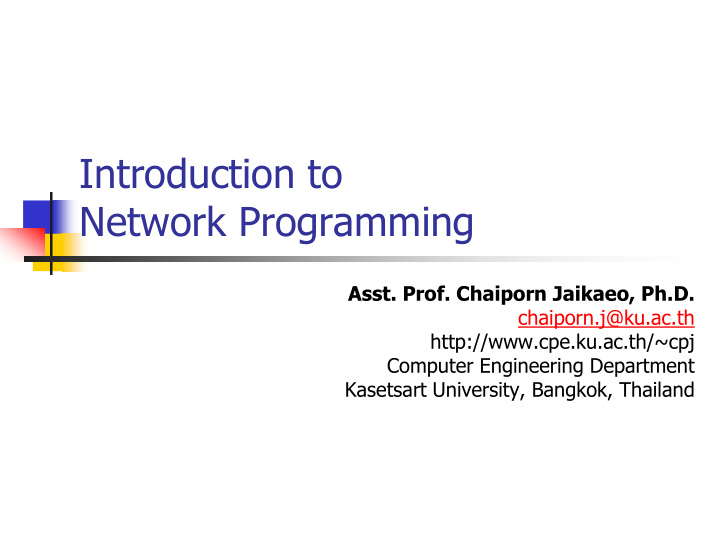 introduction to network programming