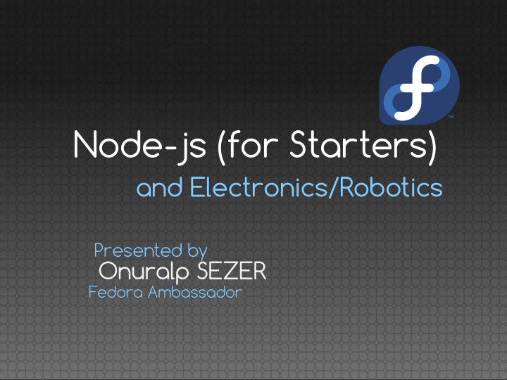 node js for starters