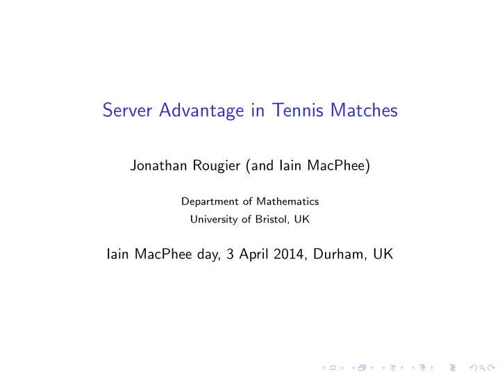 server advantage in tennis matches