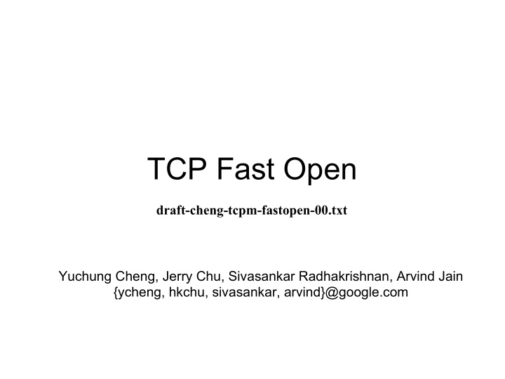 tcp fast open