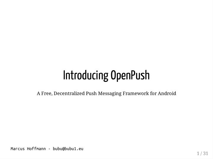 introducing openpush