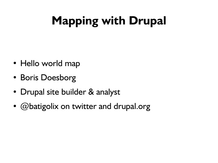 mapping with drupal