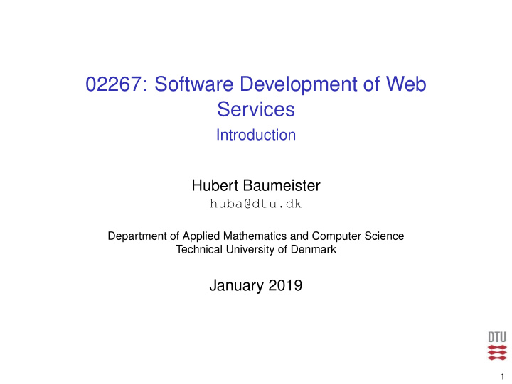 02267 software development of web services