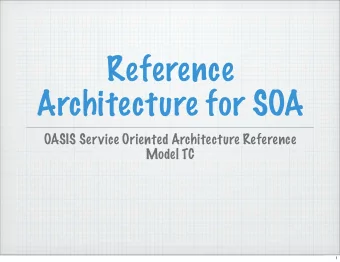 Reference  Architecture for SOA  OASIS Service Oriented Architecture Reference  Model TC  1