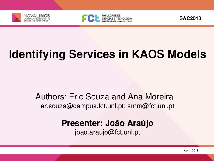 identifying services in kaos models