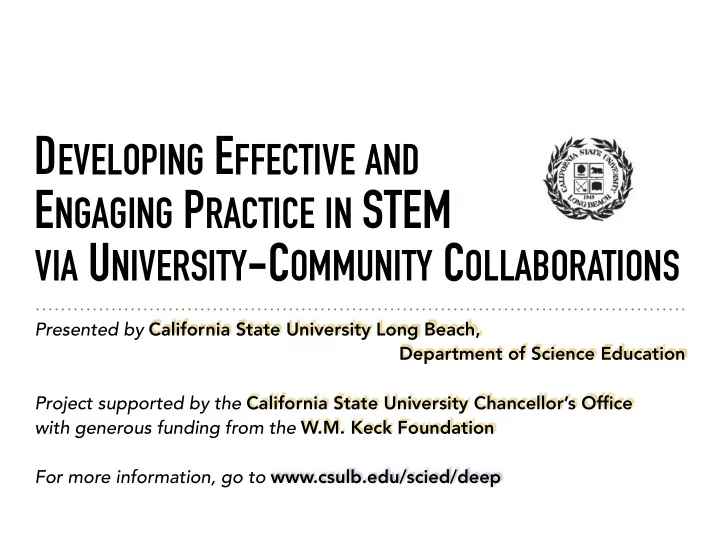 e ngaging p ractice in stem