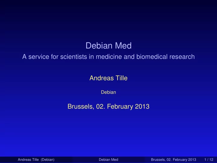 debian med