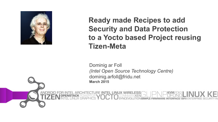 ready made recipes to add security and data protection to